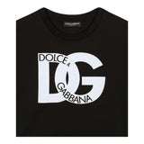 Balmain Black Logo Solid Color Crew Neck T-Shirt For Girls