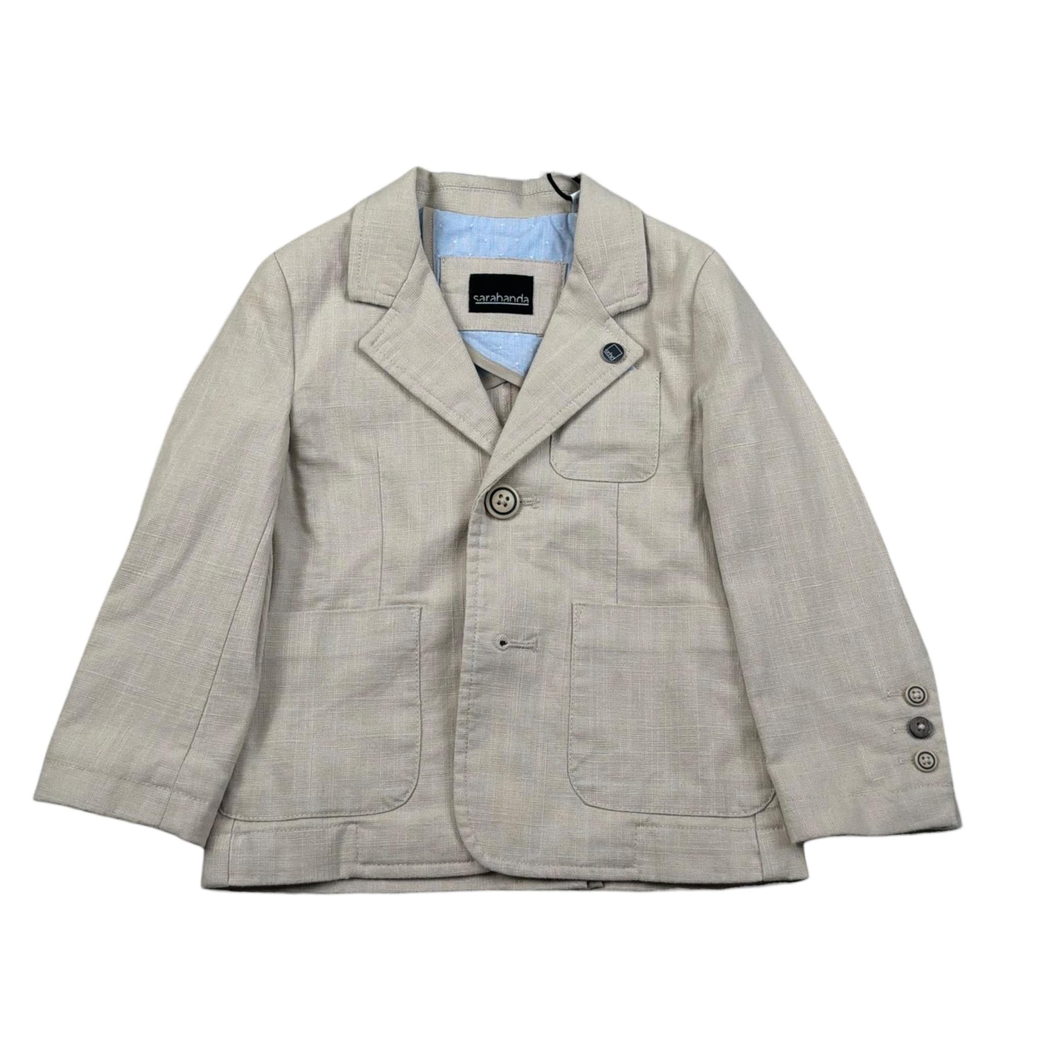 Sarabanda Giacca Tinta Unita con Bottoni per Neonato 02160 BEIGE SARABANDA 