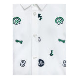 GUESS camicia tinta unita con stampa Bianco per Bambino N4RH00 BIANCO GUESS 