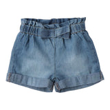 Mini Banda Short In Denim tinta unita Blu per Neonata 3B735XX BLU MINI BANDA 