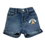 Moschino Short Tinta Unita In Denim per Neonata MUQ01P BLU MOSCHINO 