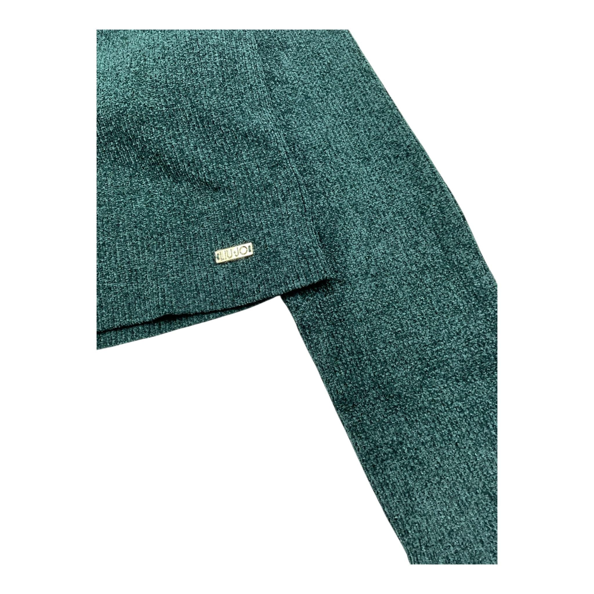 LIU JO maglia tinta unita con scollo a v Verde per Bambina GF3104 VERDE LIU JO 