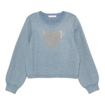 LIU JO maglia girocollo tinta unita lurex Blu per Neonata KF4075X BLU LIU JO 