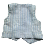 Le Bebe Gilet Tinta Unita con Stampa Fantasia per Neonato LBB5379 AZZURRO LE BEBE 