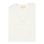 Elisabetta Franchi T-Shirt Girocollo Tinta Unita con Logo per Bambina EFTS231 PANNA ELISABETTA FRANCHI 