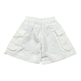 Lu Lu By Miss Grant Short Tinta Unita con Elastico In Vita per Bambina LL3367 BIANCO LU LU BY MISS GRANT 
