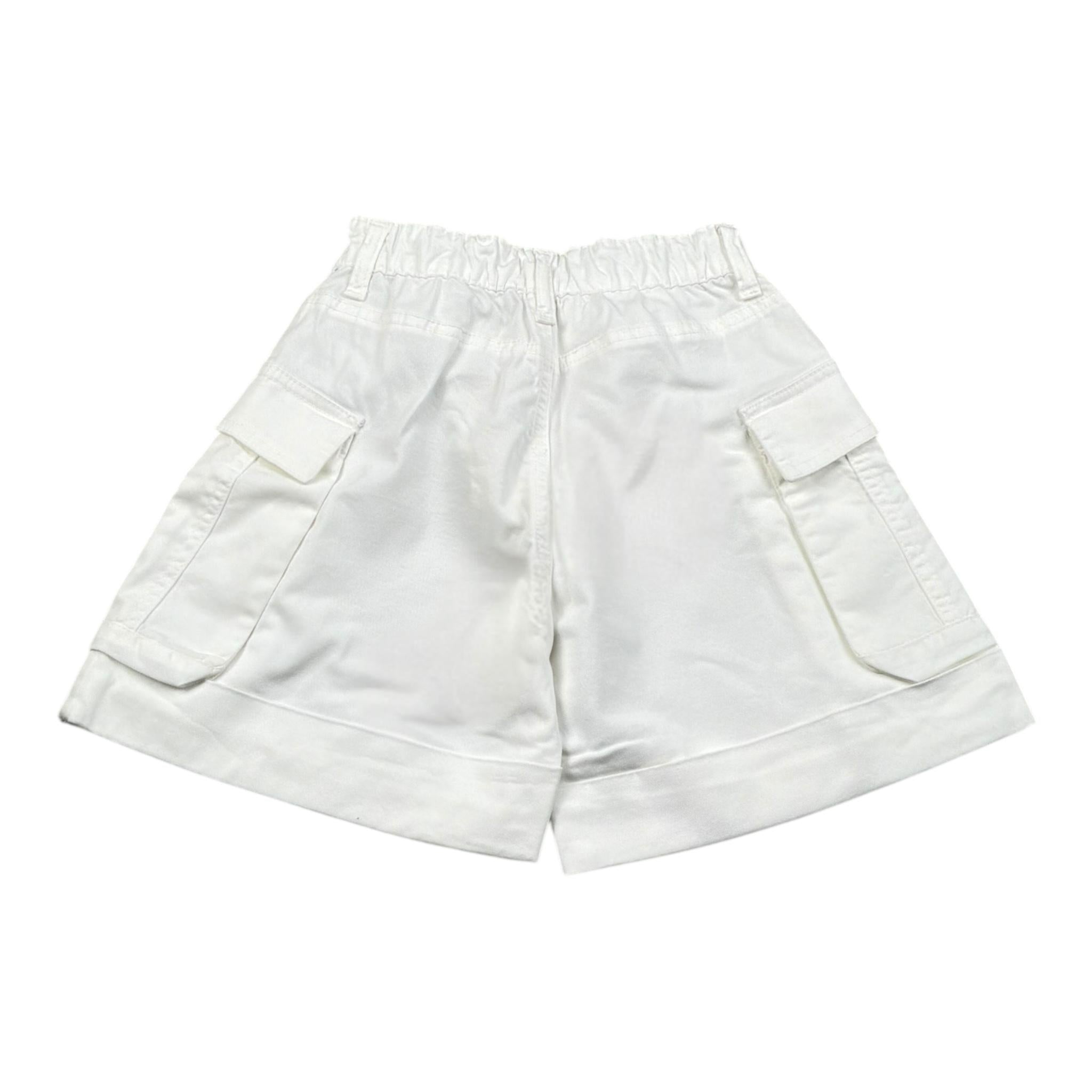 Lu Lu By Miss Grant Short Tinta Unita con Elastico In Vita per Bambina LL3367 BIANCO LU LU BY MISS GRANT 