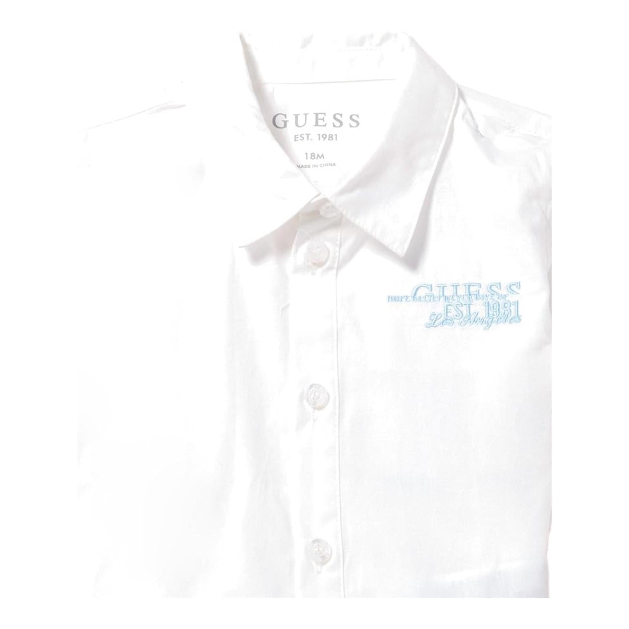 Guess Completo 3 Pezzi Camicia-Gilet-Bermuda per Neonato I3RG13WF7I0 AZZURRO GUESS 