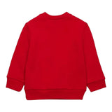 Dsquared2 Felpa Girocollo Tinta Unita con Stampa per Neonato DQ2860X ROSSO DSQUARED2 