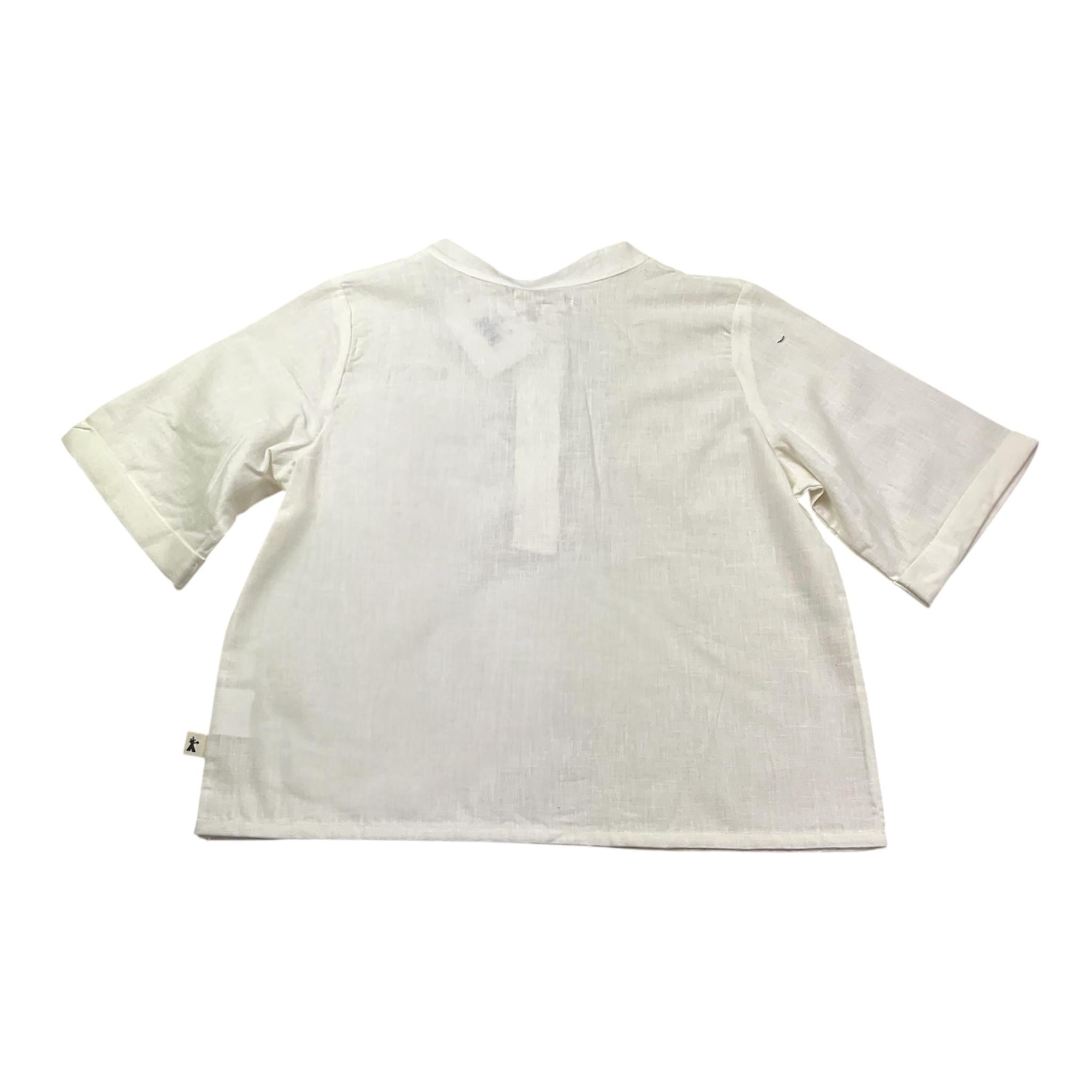 Petit Indi camiciaMezza Manica Girocollo Tinta Unita  per Bambino SS25BK7120 BIANCO PETIT INDI 