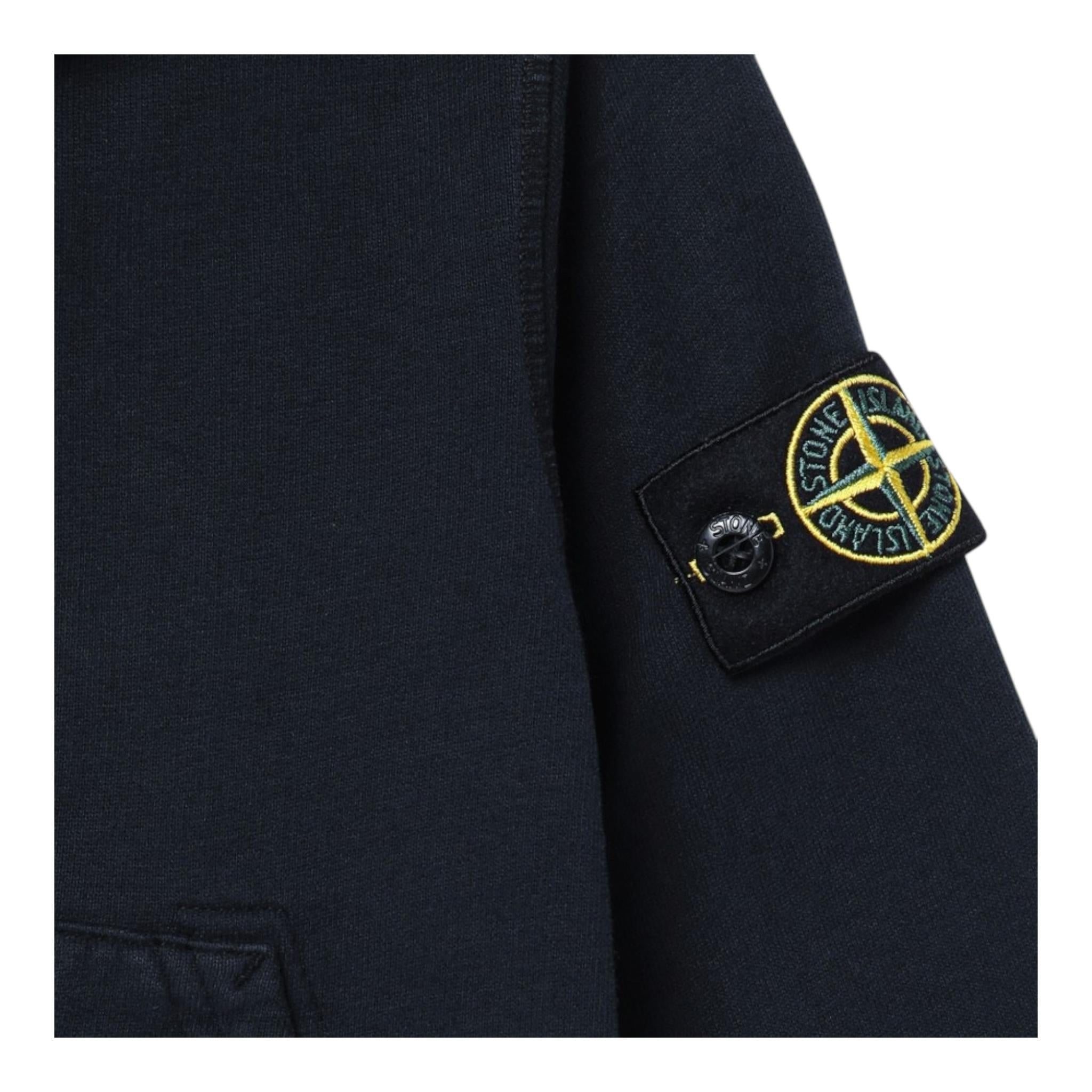 STONE ISLAND felpa tinta unita con zip e cappuccio Blu per Neonato 811660720 BLU STONE ISLAND 