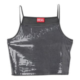 Diesel Top Bretelline Tinta Unita per Bambina J02179 GRIGIO DIESEL 