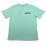 Diadora T-Shirt Girocollo Tinta Unita con Stampa per Bambino 102181707 VERDE ACQUA DIADORA 