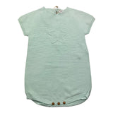 Wedoble Baby Romper Solid Color Aqua Green Half Sleeve
