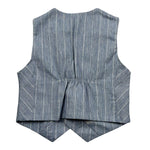 Manuel & Frank Gilet Tinta Unita con Bottoni E Fantasia A Righe per Neonato MF5193NN AZZURRO MANUEL & FRANK 