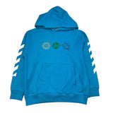 Off-White Hoodie Solid Color Light Blue For Boys