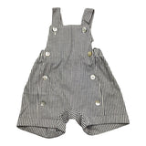 JO Milano Two-Tone Striped Pattern Dungarees White/Blue For Newborns