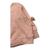PLEASE felpa chiusa girocollo tinta unita con fiocco Rosa per Neonata LB30042G65 ROSA PLEASE 