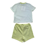 K-Way Completo 2 Pezzi Bicolore T-Shirt-Bermuda Fantasia A Righe per Neonato K2137TW BIANCO K-WAY 