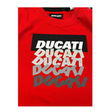 Ducati T-Shirt Girocollo Tinta Unita con Stampe per Neonato G6611 ROSSO DUCATI 