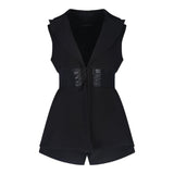 Fun &amp; Fun Black Sheer Armhole Onesie For Girls
