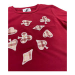 TRUSSARDI t-shirt girocollo tinta unita con stampa Bordeaux per Bambina TGA25122TS BORDEAUX TRUSSARDI 