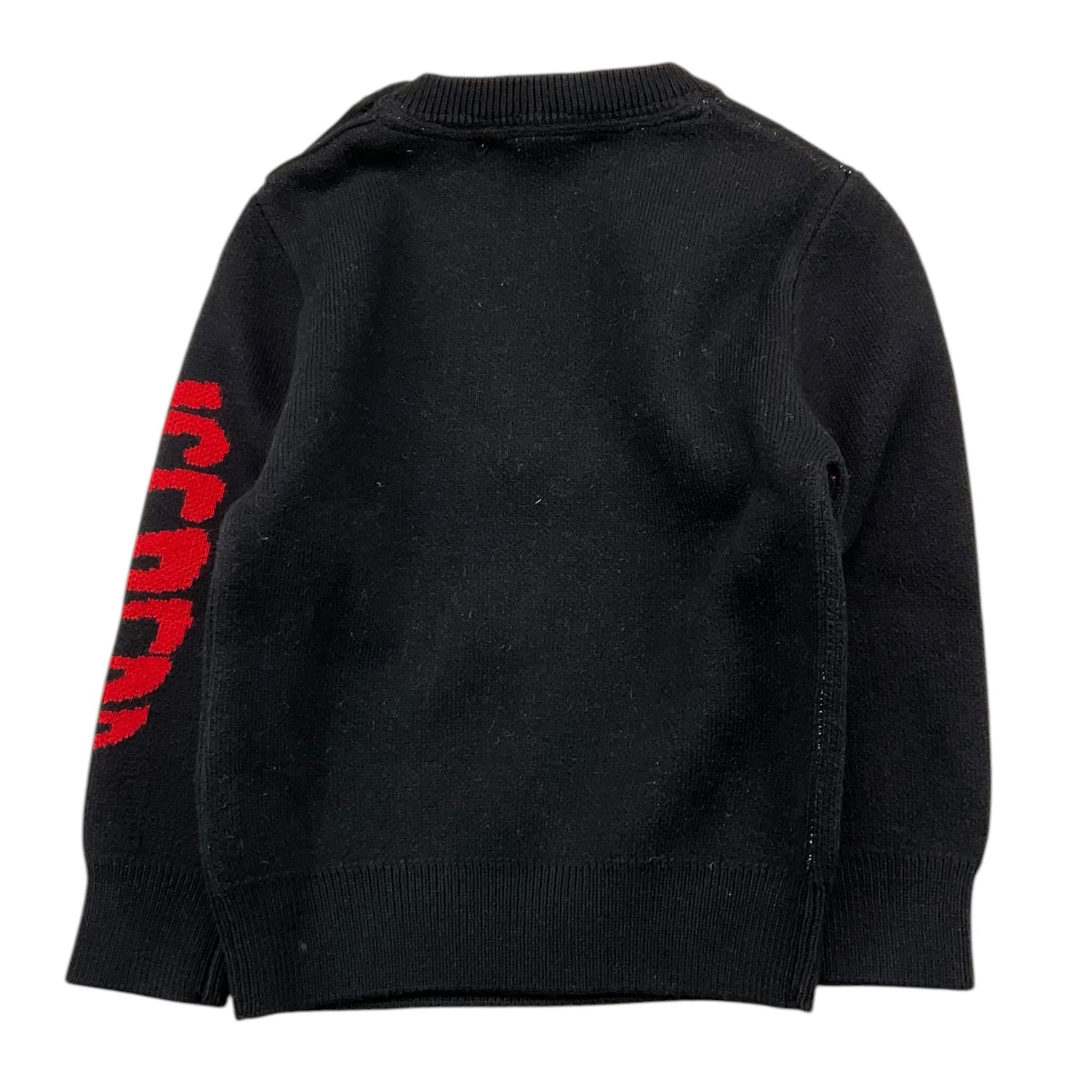 ICEBERG maglia tinta unita girocollo con stampa Nero per Neonato MGICE5314B NERO ICEBERG 