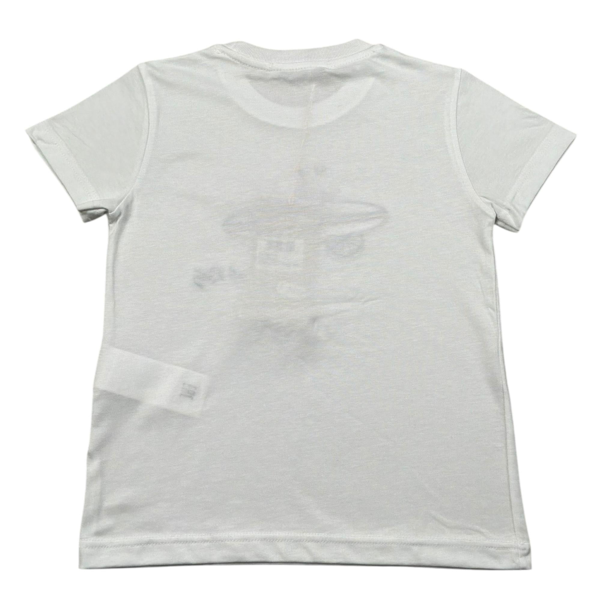 Manuel Ritz T-Shirt Girocollo Tinta Unita con Ricamo per Bambino MR3109X BIANCO MANUEL RITZ 