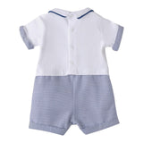 Minibanda Pagliaccetto Mezza Manica Bicolore per Neonato 3B688 BIANCO/BLU MINIBANDA 