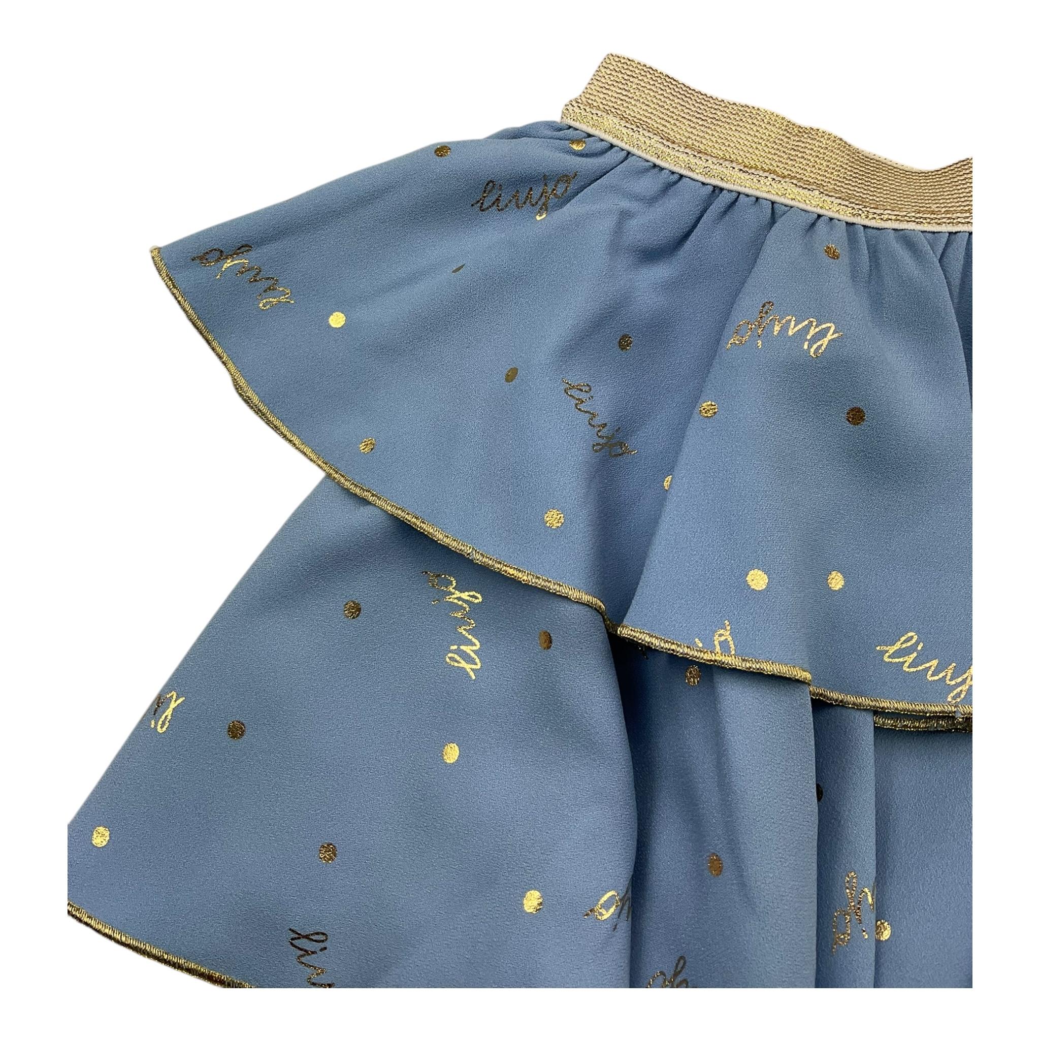 LIU JO gonna tinta unita con stampe logo Azzurro per Neonata KF4050N AZZURRO LIU JO 