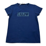 Liu Jo T-Shirt Tinta Unita con Brillantini per Neonata KA5095XXXX BLU LIU JO 