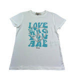 Dixie T-Shirt Girocollo Tinta Unita con Stampa per Bambina MBC0030G50 BIANCO DIXIE 