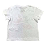 Losan Crew Neck Solid Color T-Shirt with Contrast Prints White for Newborns