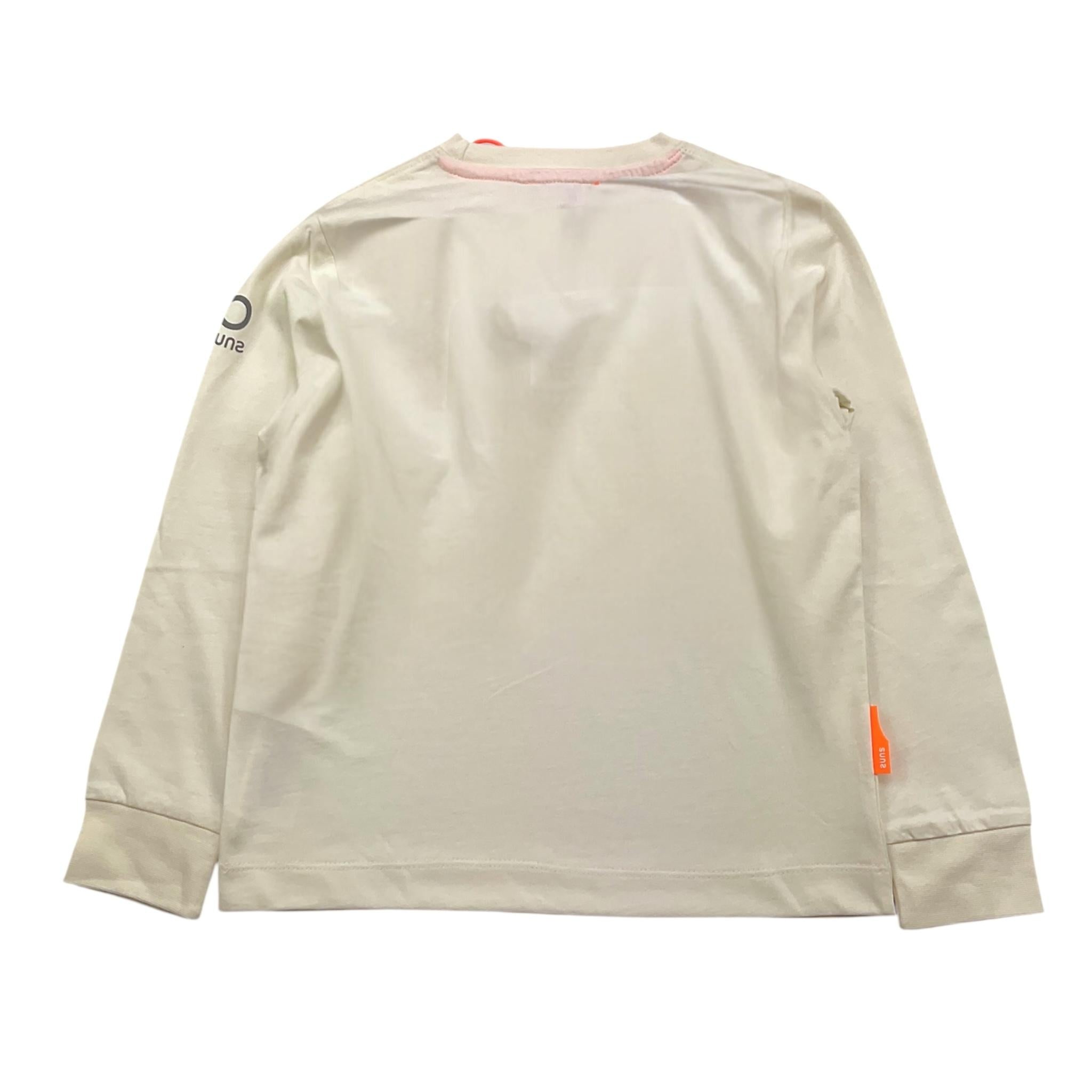 SUNS  shirt girocollo tinta unita con stampa Panna per Bambino TSS5302U PANNA SUNS 