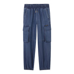 Michael Kors Pantalone Tinta Unita con Elastico In Vita per Bambina R30415 BLU MICHAEL KORS 