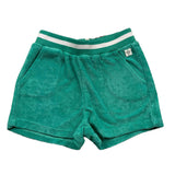 Carre'Ment Beau Bermuda Solid Color In Aqua Green Sponge For Boys