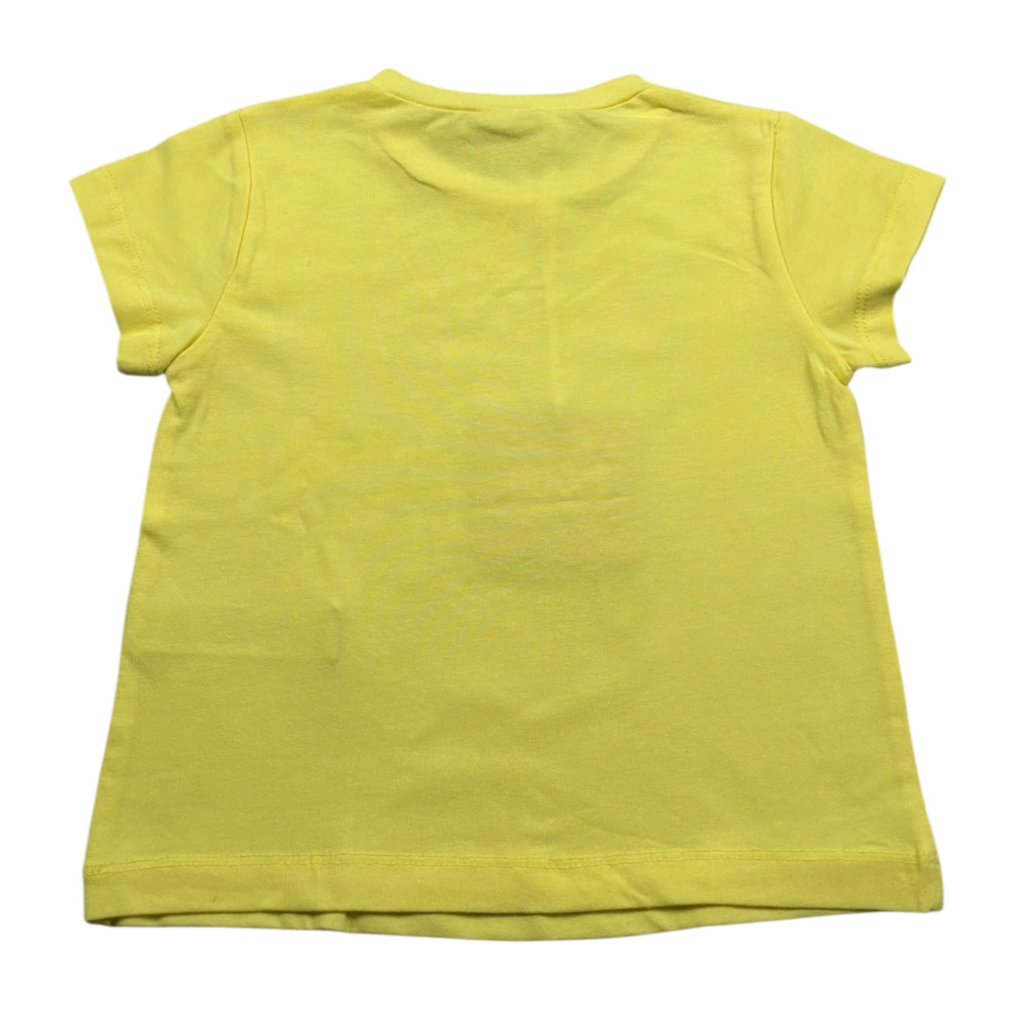 Liu Jo Tshirt Girocollo tinta unita con Stampa Giallo per Neonata KA4132 GIALLO LIU JO 