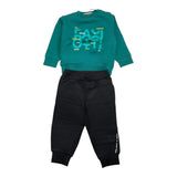 Cesare Paciotti Complete Crewneck Sweatshirt-Pants In Green Tracksuit For Boys