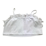 Twinset Top A Bretelle Tinta Unita con Ricami per Bambina 251GJ2QR5 BIANCO TWINSET 