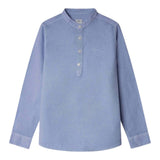 Pepe Jeans Camicia Manica Lunga Tinta Unita con Collo Coreano per Bambino PB302703 AZZURRO PEPE JEANS 