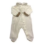 LA STUPENDERIA tutina tinta unita con profili in contrasto Bianco per Neonato TBTT62 BIANCO LA STUPENDERIA 