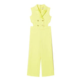 Twinset Tuta Tinta Unita Giromanica per Bambina 251GJ2QN4 GIALLO FLUO TWINSET 