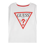 GUESS shirt girocollo tinta unita con stampa Bianco per Neonato N84I24K8HM0X BIANCO GUESS 