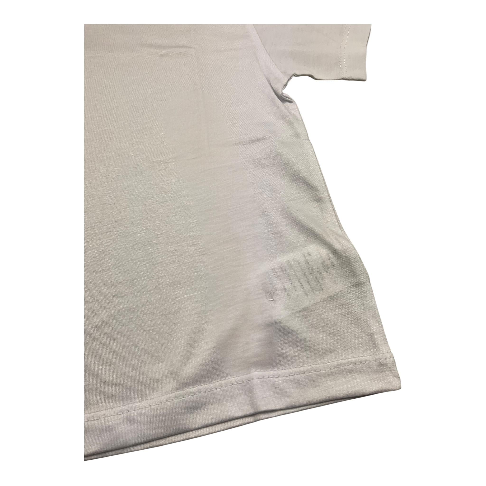 Manuel Ritz T-Shirt Girocoll Tinta Unita con Profili Maniche In Contrasto per Bambino MR2901 BIANCO MANUEL RITZ 
