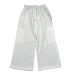 Lu Lu By Miss Grant Pantalone tinta unita Modello A Palazzo Bianco per Bambina LL2757 BIANCO LU LU BY MISS GRANT 