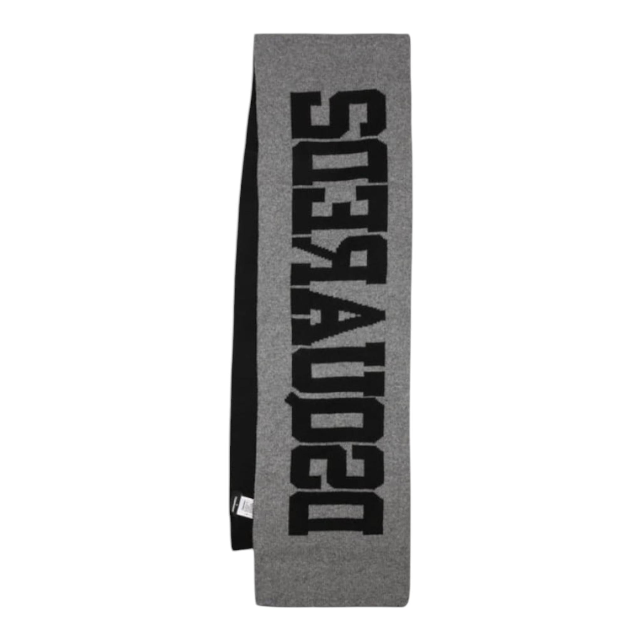 DSQUARED2 sciarpa bicolore con stampa Grigio/nero per Bambino DQ2487 GRIGIO/NERO DSQUARED2 