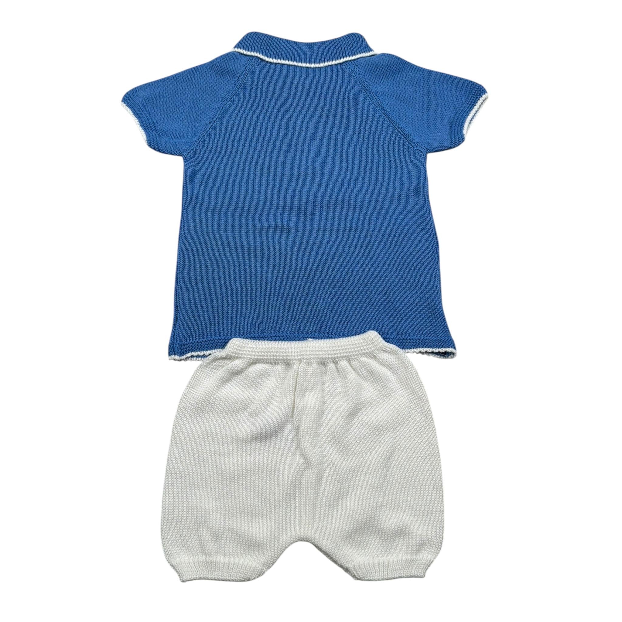 Juliana Completo 2 Pezzi Polo-Culotte per Neonato 25073 BLU JULIANA 