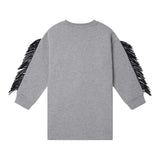 STELLA McCARTNEY felpa girocollo tinta unita con stampa Grigio per Bambina TV1D90 GRIGIO STELLA McCARTNEY 