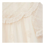 GUCCI abito mezza manica tinta unita cn ricami Avorio per Neonata 788036 AVORIO GUCCI 