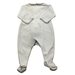 TARTINE ET CHOCOLAT tutina manica lunga tinta unita in ciniglia Azzurro per Neonato TX54070 AZZURRO TARTINE ET CHOCOLAT 